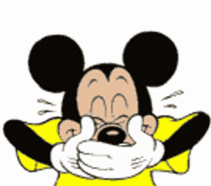 Gif animé rire Mickey